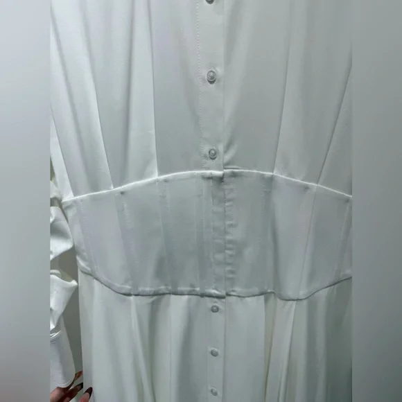 Alice Olivia EDIE CORSET BUTTON DOWN MIDI DRESS $550 NEW without tag - Picture 9 of 11